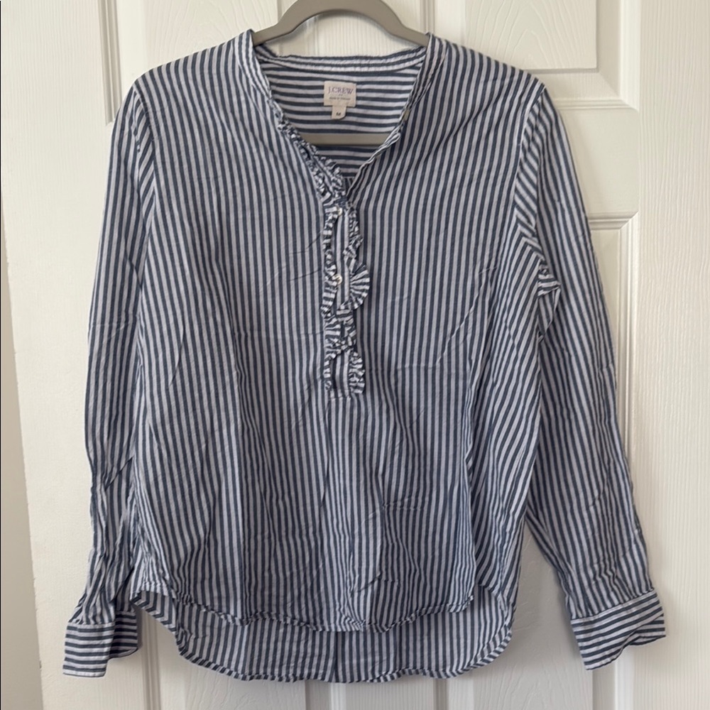J. Crew Blue Striped Women's Top